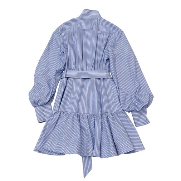 Zimmermann Stripe Utility Belted Long Sleeve Mini Dress - Picture 2 of 5